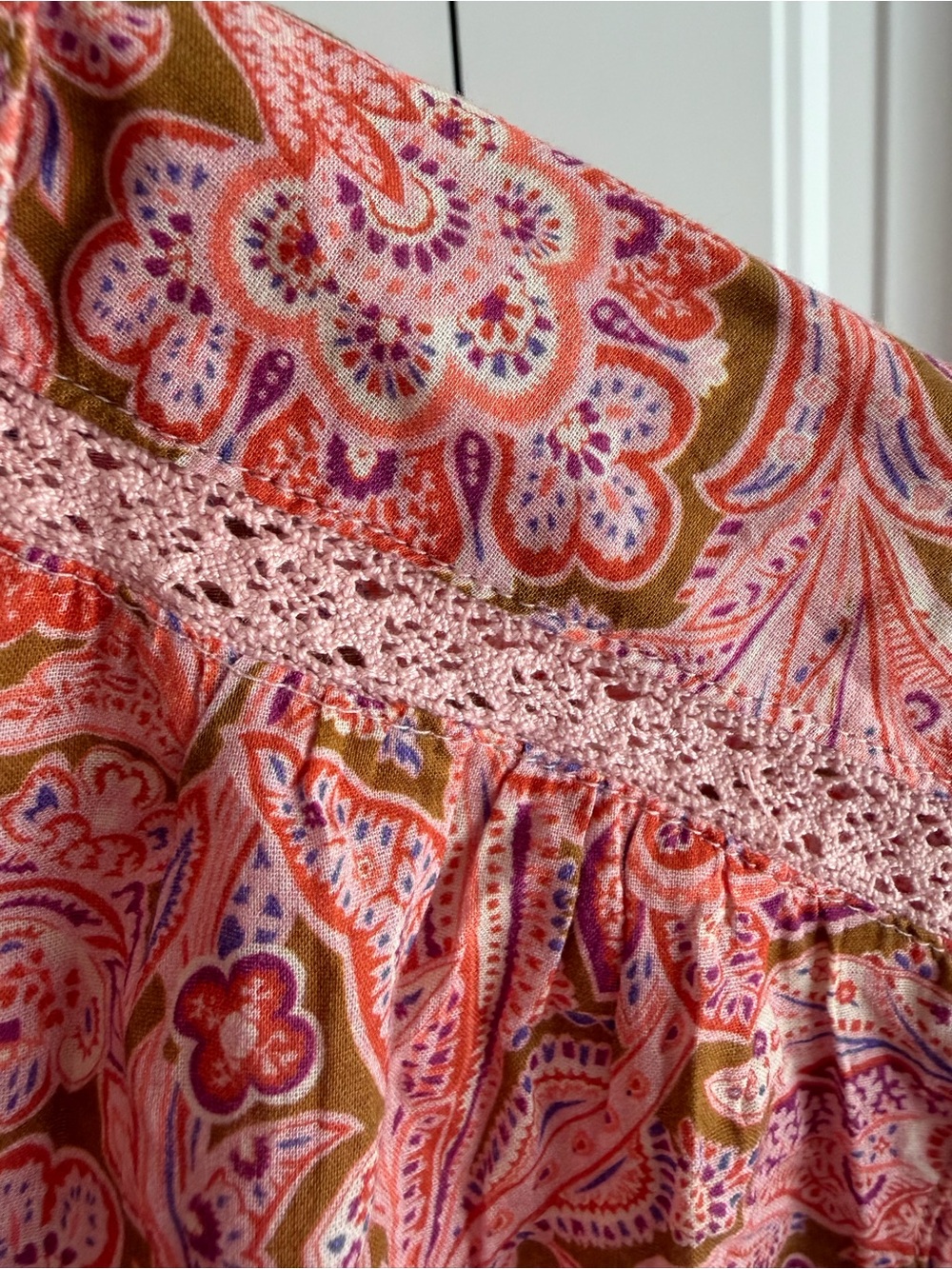 Sundance NWOT Poppy Bloom Paisley Women's Pullover Shirt Blouse Size Petite Med - Picture 5 of 9